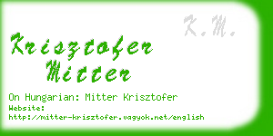 krisztofer mitter business card